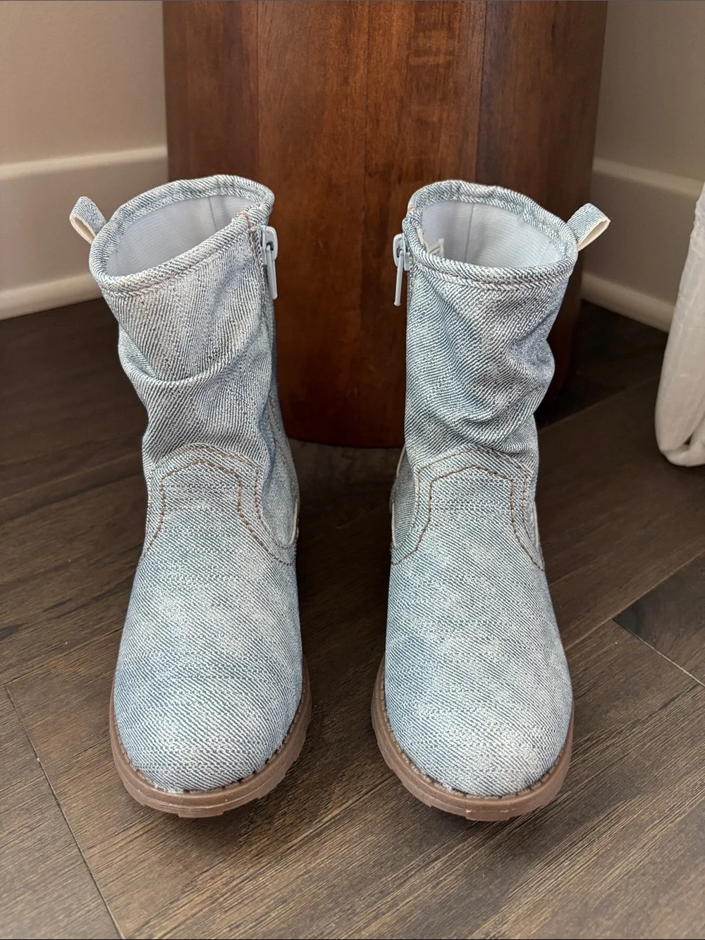 Carter’s Evie Slouch Boot, side zipper,rubber sole,heart,metallic,dressy,casual,